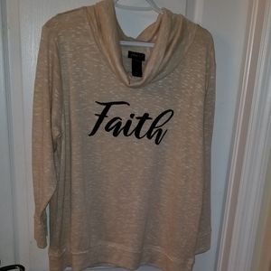 Joei & i Long Sleeve Cowl Neck "FAITH"